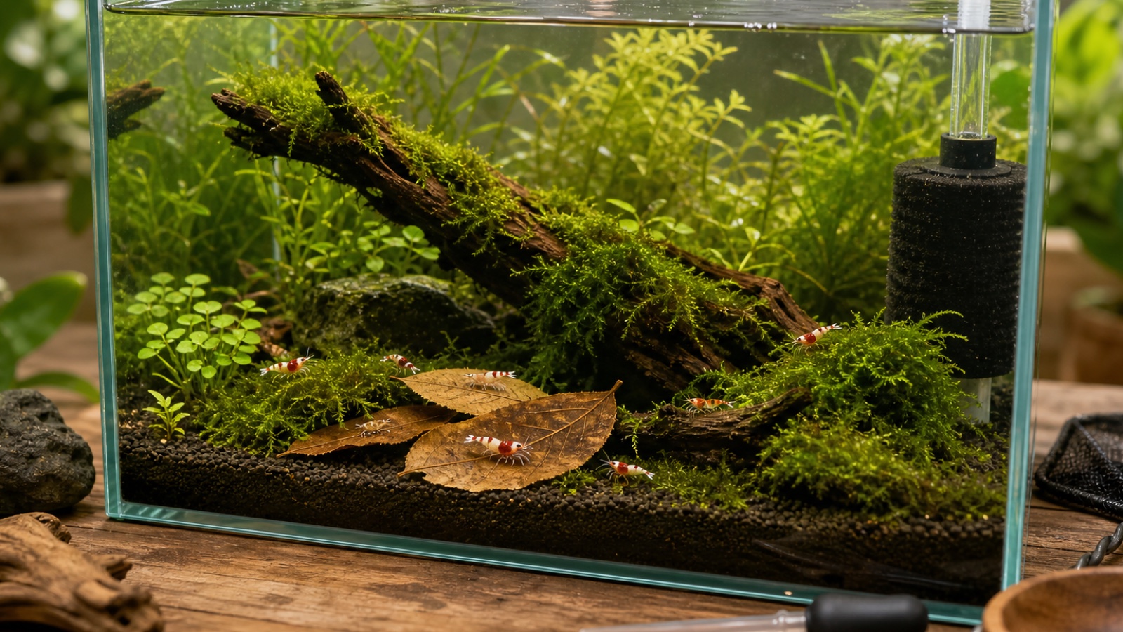 Building biofilm for shrimp