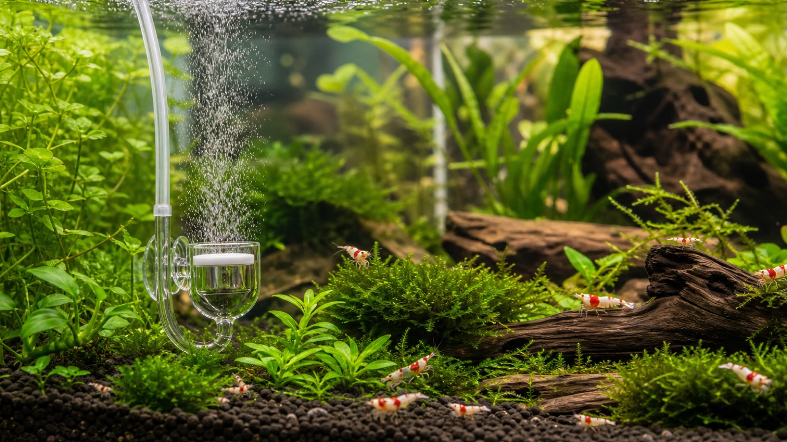 CO2 in a shrimp tank
