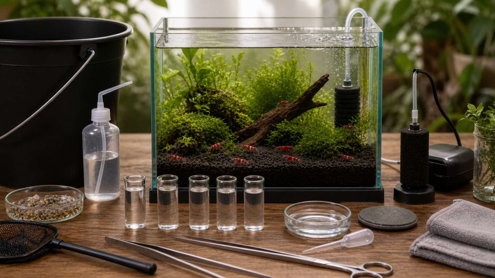 Complete equipment list for a first shrimp tank