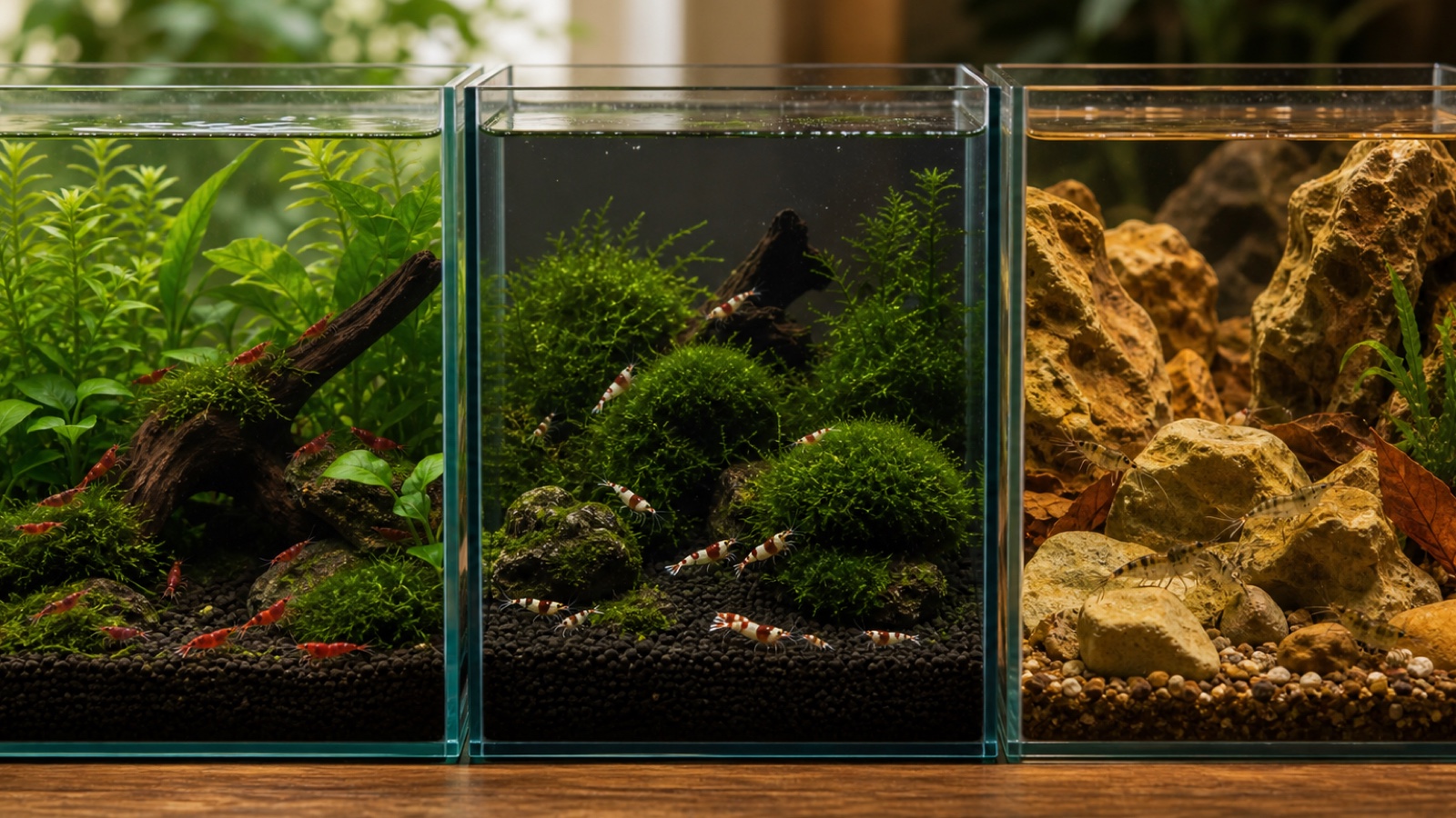 Designing a shrimp tank by species group