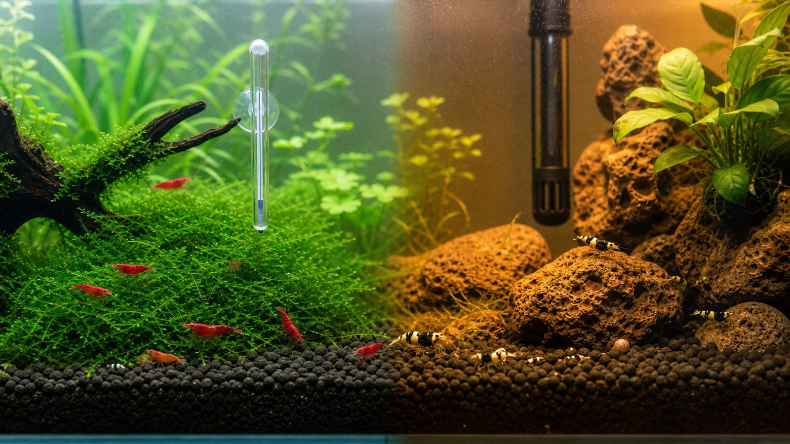 Ideale Temperatur je Garnelenart: Neocaridina, Caridina, Amano und Sulawesi