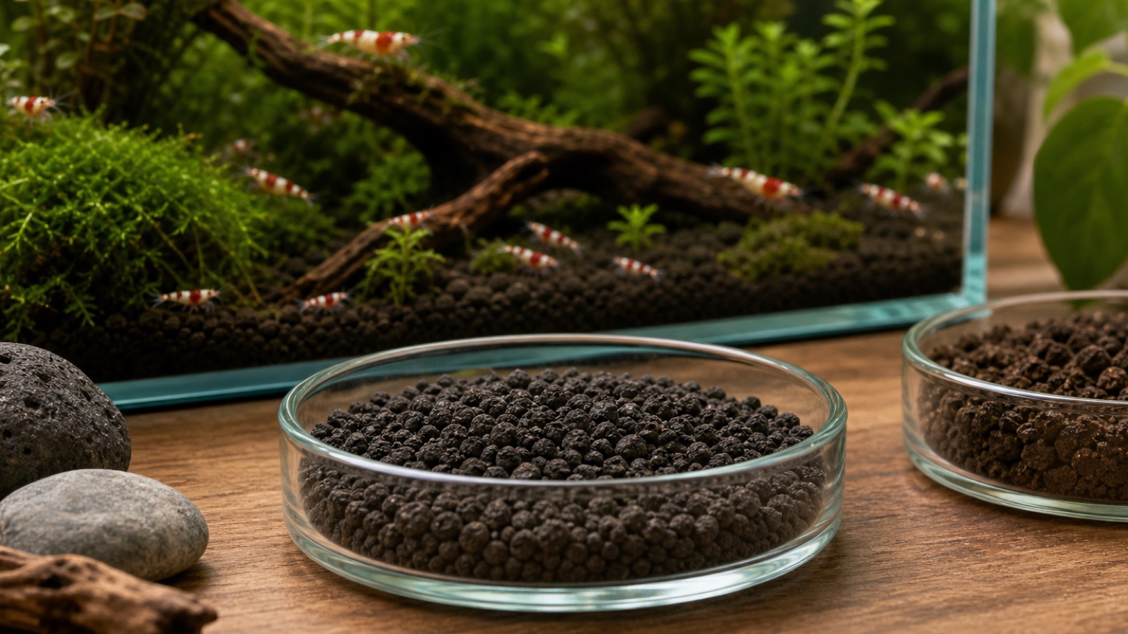Inert substrate for shrimp