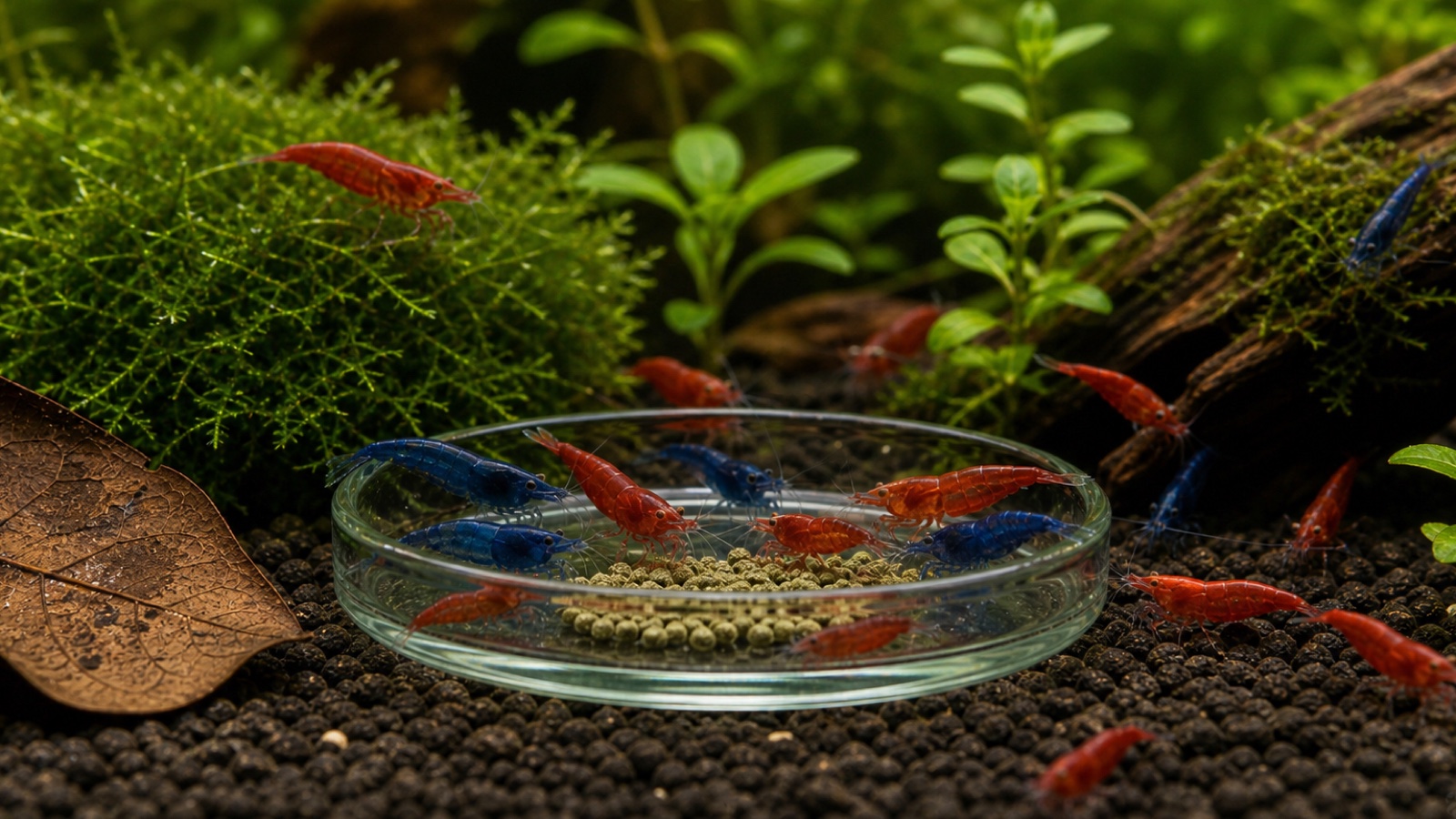 Alimentar Neocaridina