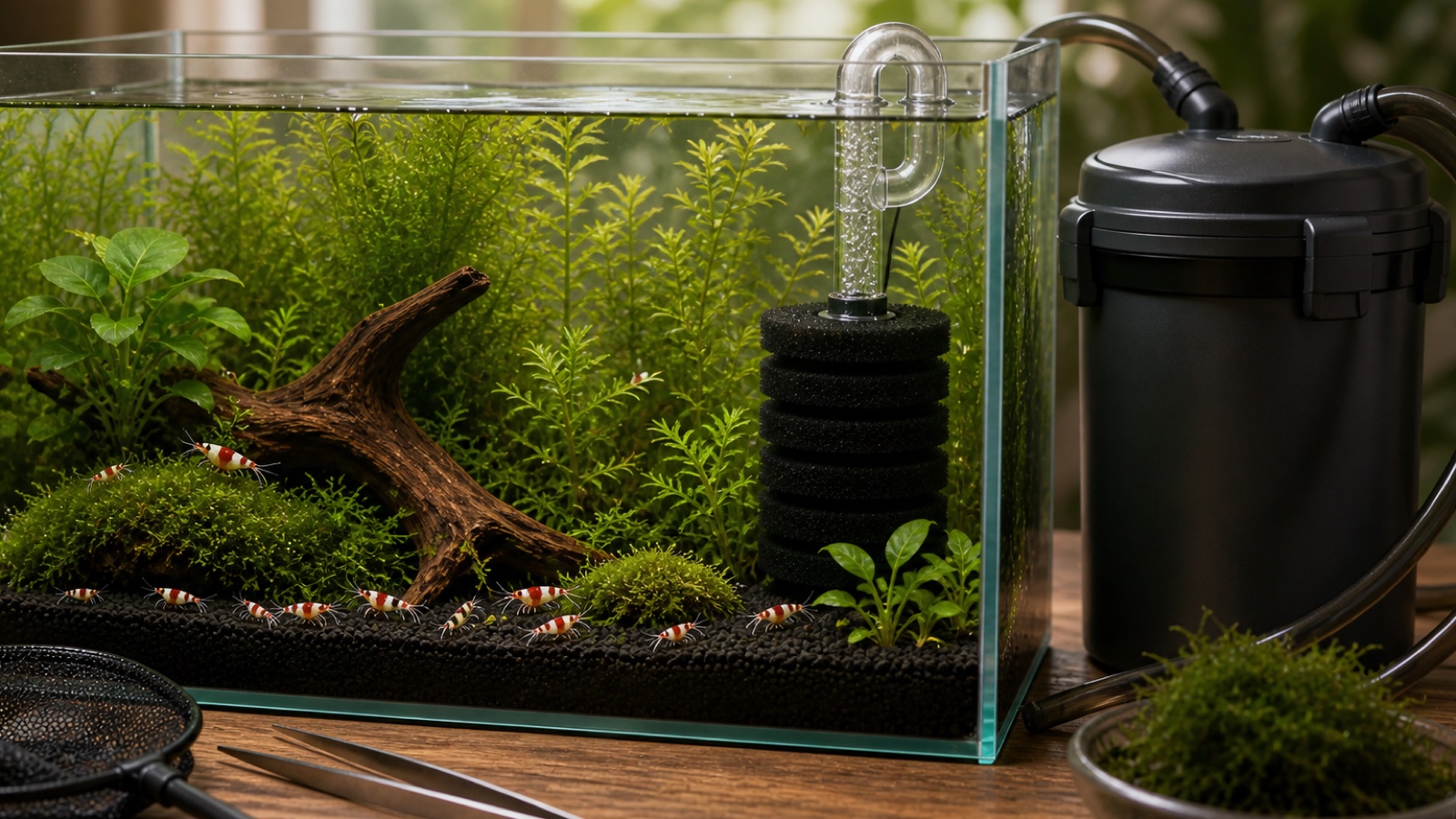 Sponge filter or canister for shrimp?