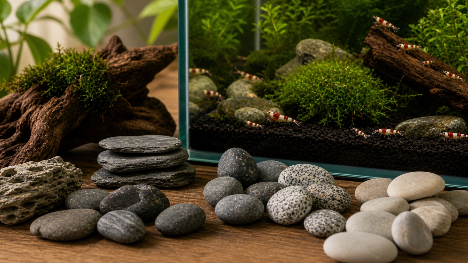 Safe rocks for shrimp