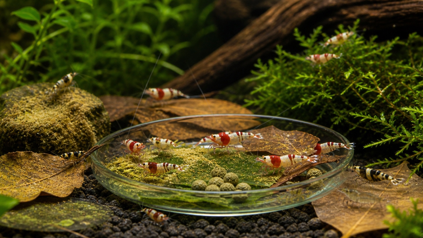 ¿Qué comen las gambas de acuario?