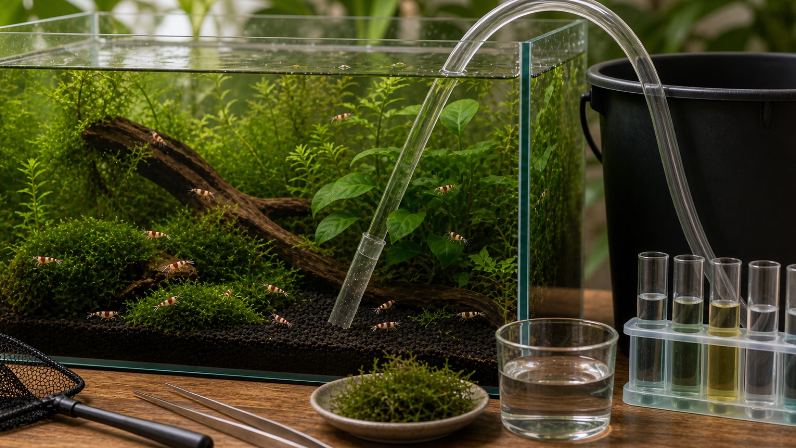 Beginner water-change routine